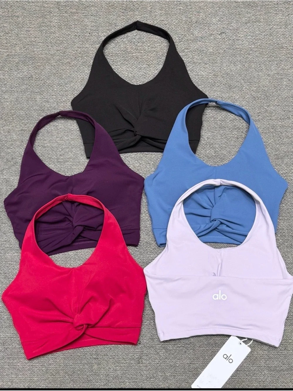 ALO Twist Front Halter Sports Bra - Multiple Colors